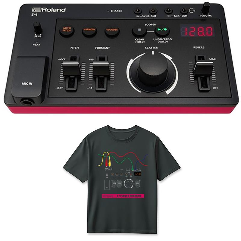 (Tシャツセット)E-4 VOICE TWEAKER(AIRA Compact) & E-4 T-Shirts DesignA L (RT/E-4AL) セット ローランド Roland (新品)