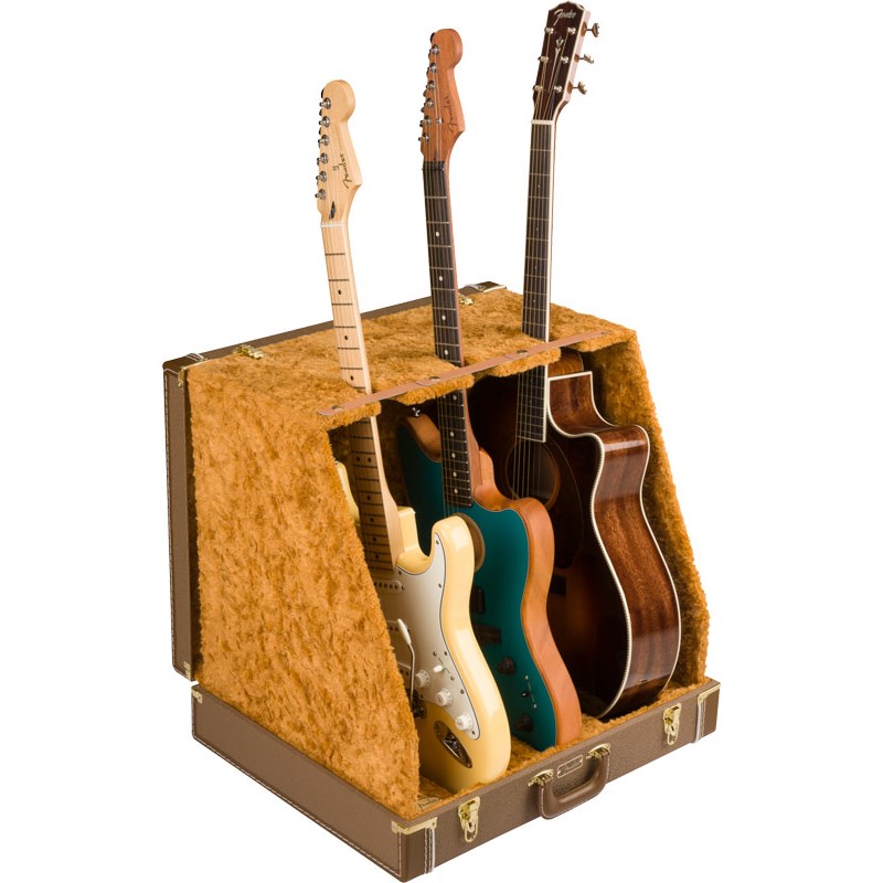 翌日配達 【春得セール】 FENDER(R) CLASSIC SERIES CASE STAND 3 GUITAR (BROWN) (#0991023522) Fender USA (新品)