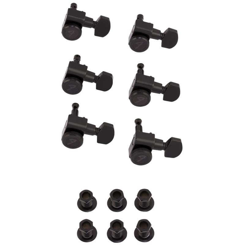 LOCKING STRATOCASTER TELECASTER STAGGERED TUNING MACHINES (BLACK) (#0990818400) Fender USA (新品)｜イケベ楽器ショップ