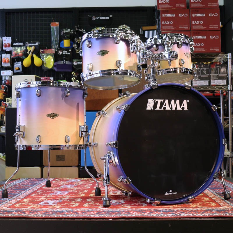 Starclassic Walnut/Birch 4pc Drum Kit - Satin Purple Atmosphere Fade [WBS42S-SAF]【お取り寄せ商品】 TAMA (新品)｜イケベ楽器ショップ