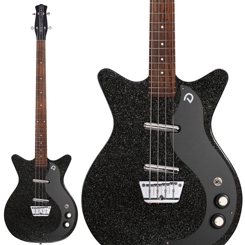 59DC SHORT SCALE BASS Black Metalflake Danelectro (新品)