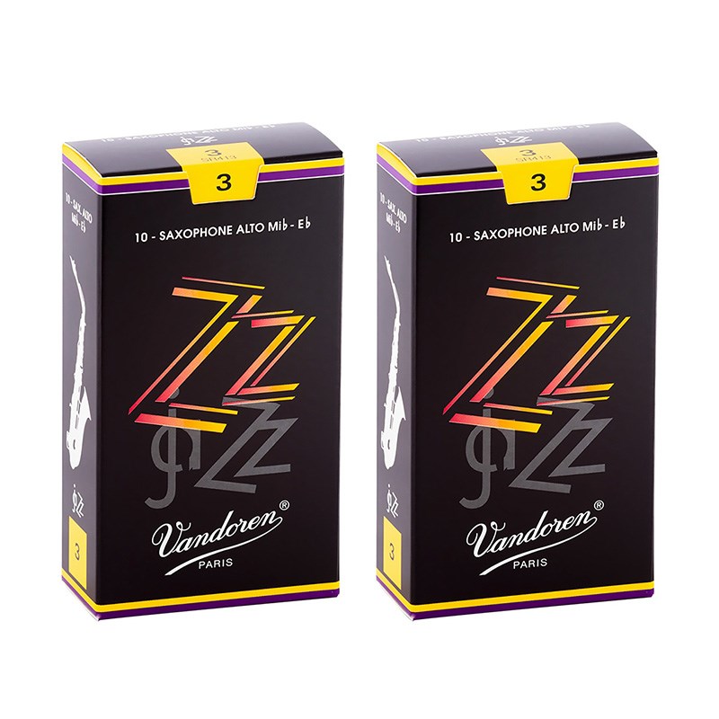 【2個セット】《硬さ：3》アルトサックス用リード バンドレン ZZ 【宅配便発送】【正規輸入品】 VANDOREN (新品)
