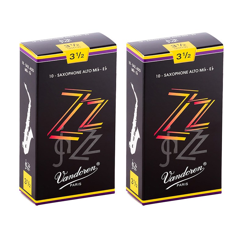 【2個セット】《硬さ：3-1/2》アルトサックス用リード バンドレン ZZ 【宅配便発送】【正規輸入品】 VANDOREN (新品)