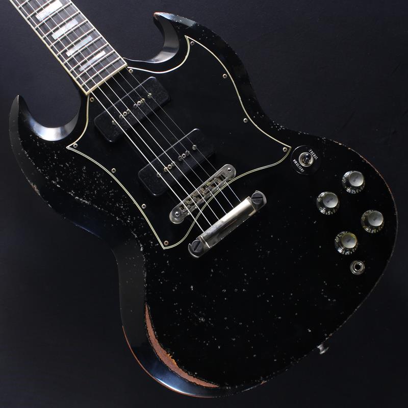 Limited Run Murphy Lab SG Custom w/Batwing P-90 Heavy Aged (Ebony) #CS 600744 【 SUMMER FAIR】 Gibson (新品)|イケベ楽器ショップ