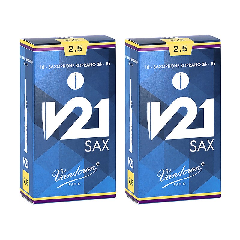 【2個セット】《硬さ：2.5》ソプラノサックス用リード バンドレン V21 【宅配便発送】【正規輸入品】 VANDOREN (新品) 7,550円