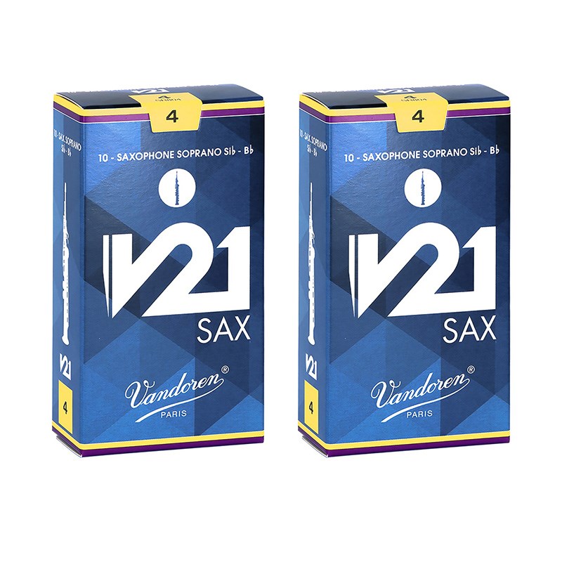 【2個セット】《硬さ：4.0》ソプラノサックス用リード バンドレン V21 【宅配便発送】【正規輸入品】 VANDOREN (新品)