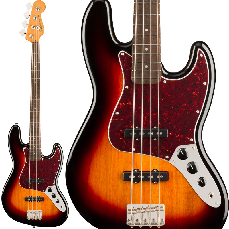 翌日配達 Classic Vibe '60s Jazz Bass Laurel Fingerboard (3-Color Sunburst) Squier by Fender (新品)|イケベ楽器ショップ