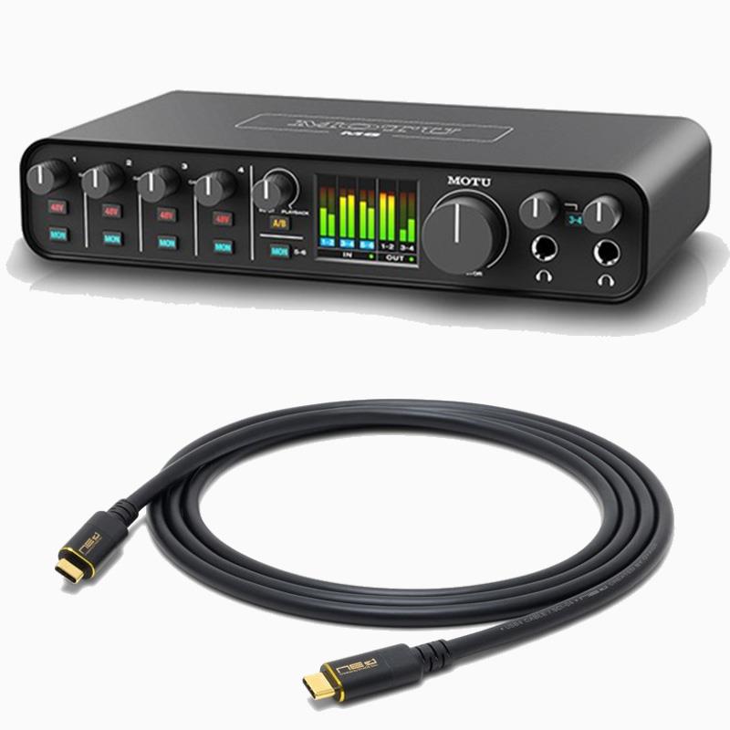 MOTU M4 オーディオインターフェース + OYAIDE USB ケーブル MOTU 【ブラックフライデーセール】 M4 + OYAIDE製高品質USBケーブル