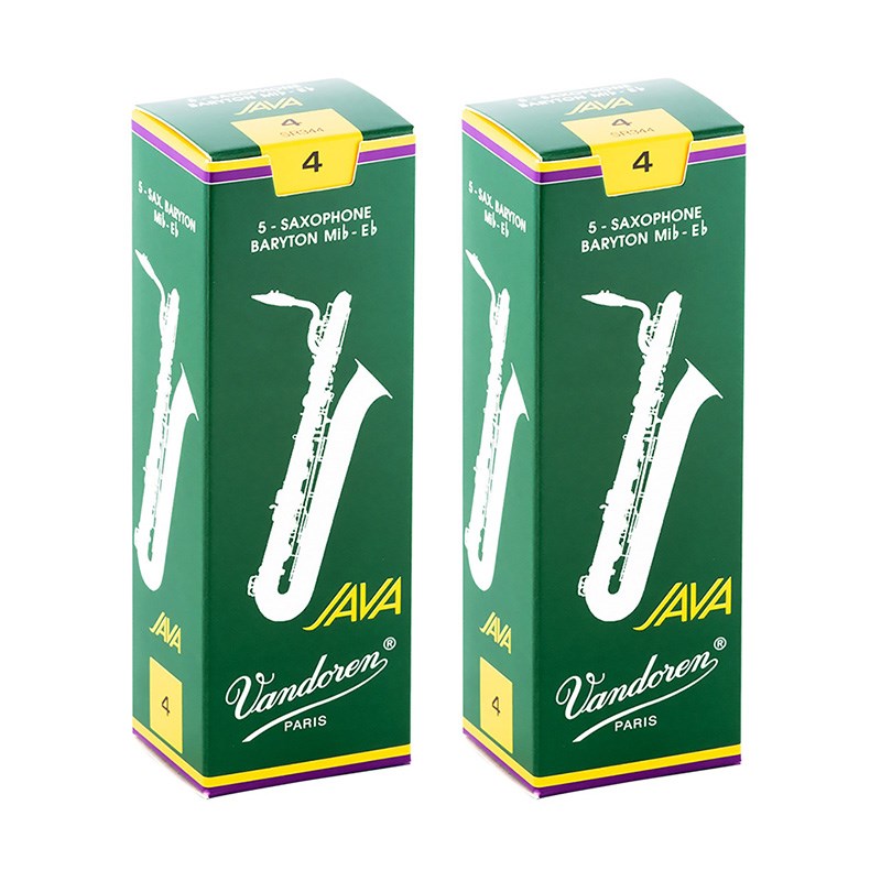 【2個セット】《硬さ：4》バリトンサックス用リード バンドレン JAVA (ジャバ) 【宅配便発送】【正規輸入品】 VANDOREN (新品)