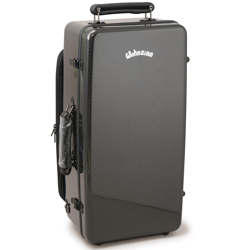 ワンジンケース / 3K NATURAL CARBON Series (Glossy Black / Black) トリプル トランペット用 ケース Wahnsinn Case (新品)