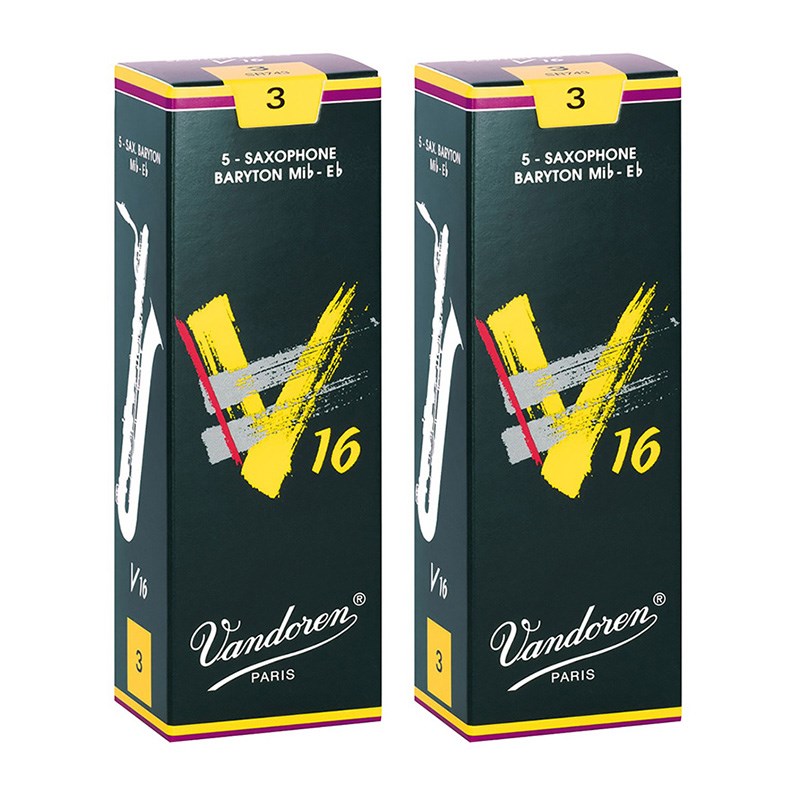 【2個セット】《硬さ：3》バリトンサックス用リード バンドレン V16 【宅配便発送】【正規輸入品】 VANDOREN (新品)