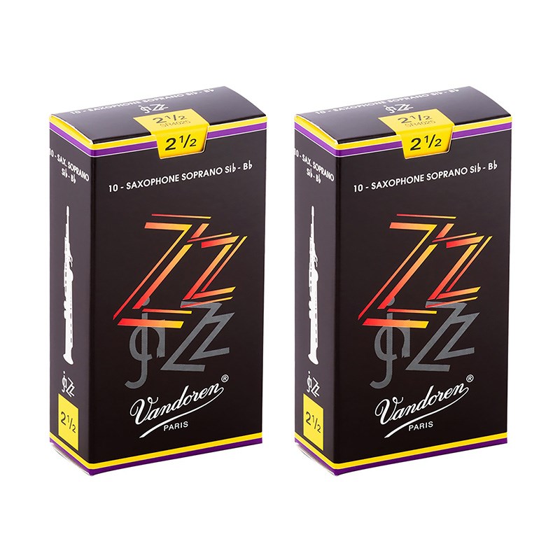 【2個セット】《硬さ：2-1/2》ソプラノサックス用リード バンドレン ZZ (ジージー) 【宅配便発送】【正規輸入品】 VANDOREN (新品)