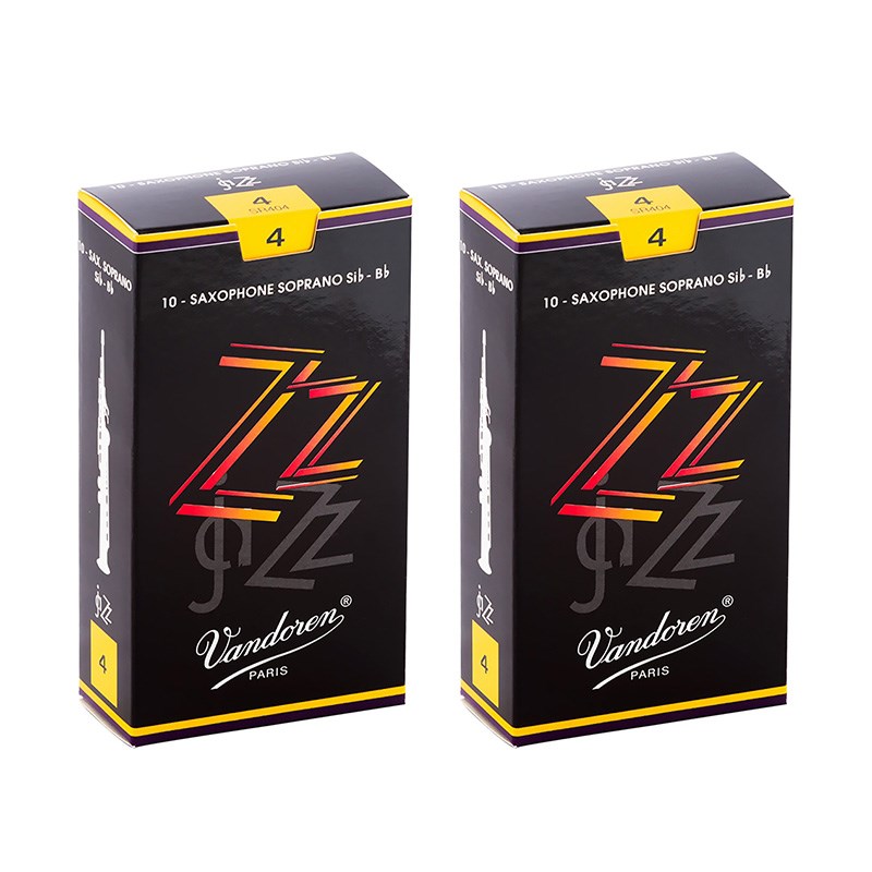 【2個セット】《硬さ：4》ソプラノサックス用リード バンドレン ZZ (ジージー) 【宅配便発送】【正規輸入品】 VANDOREN (新品)