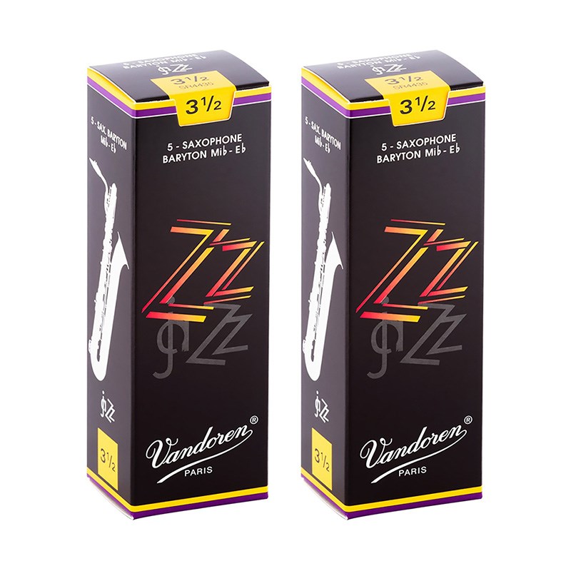 【2個セット】《硬さ：3-1/2》バリトンサックス用リード バンドレン ZZ (ジージー) 【宅配便発送】【正規輸入品】 VANDOREN (新品)