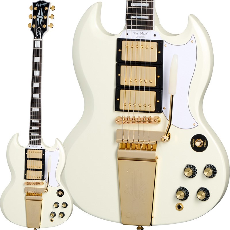 Epiphone レスポールSG ホワイト　エレキギター　ハードケース付き Epiphone レスポールSG ホワイト エレキギター ハードケース付き