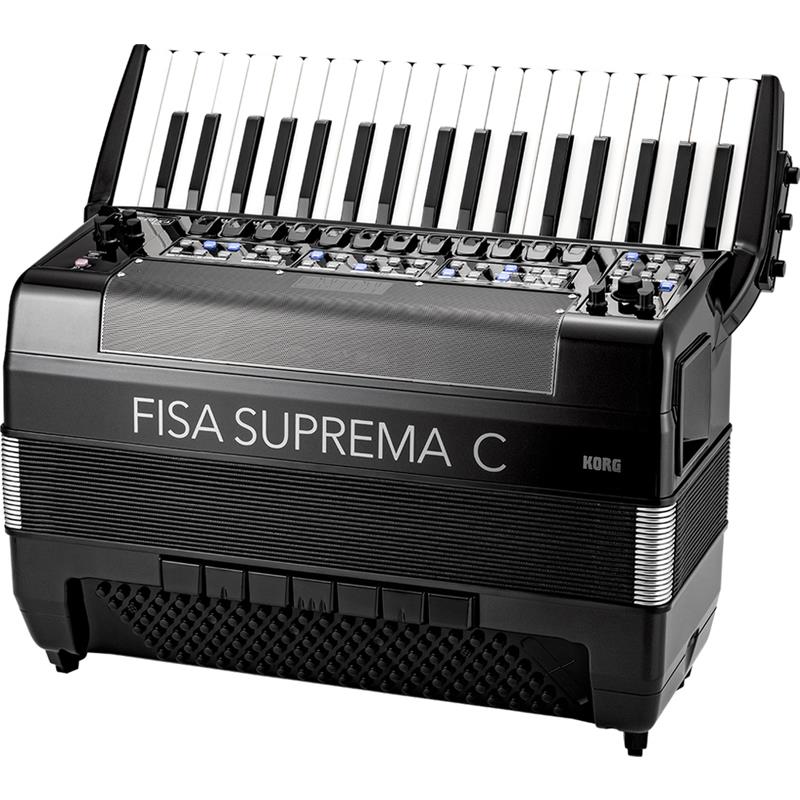 FISA SUPREMA C PIANO MATTE BLACK ピアノ式 電子アコーディオン (FSUPC-B MBK) 中型 37鍵盤 120ベース AERO DIGITAL INSTRUMENT コルグ フィサ スプレマ KORG (新品)