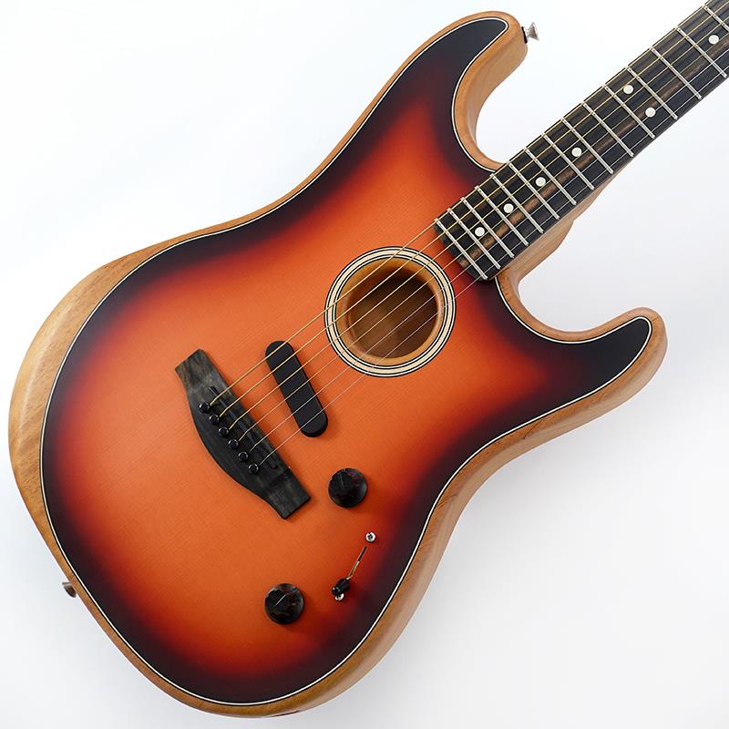 American Acoustasonic Stratocaster (3-Color Sunburst) 【B級特価】 Fender Acoustics (アウトレット 並品)|イケベ楽器ショップ