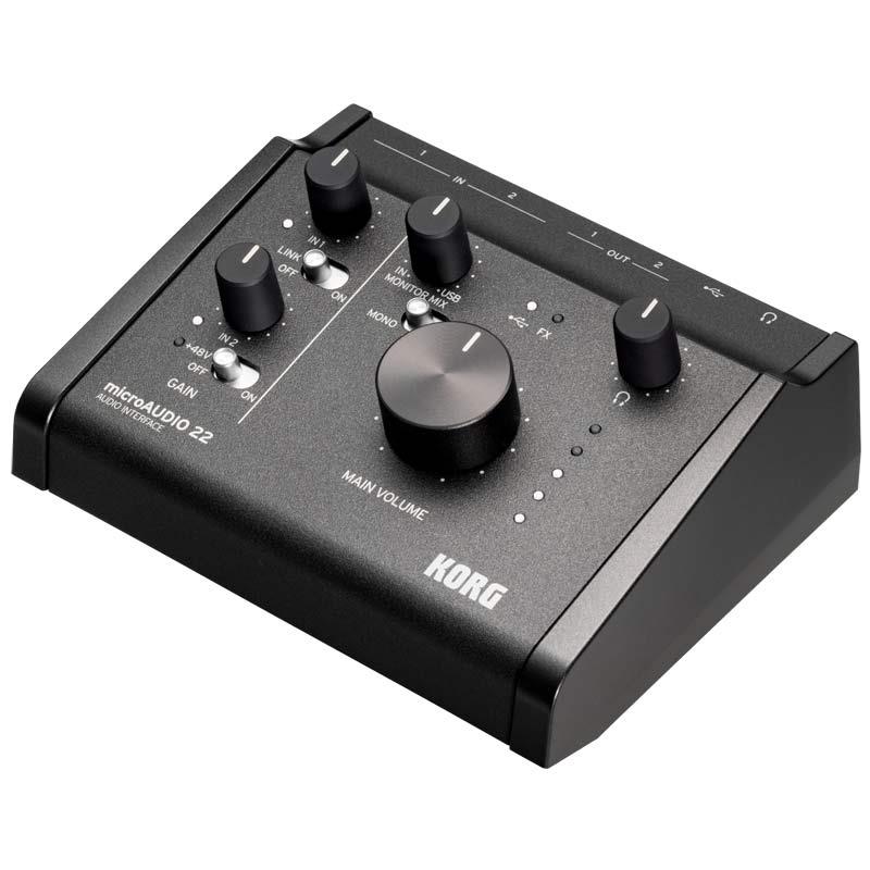 翌日配達 【春得セール】microAUDIO 22 AUDIO INTERFACE (オーディオインターフェイス)(コルグ)(24bit/192kHz)(Stereo Link機能) KORG (新品)