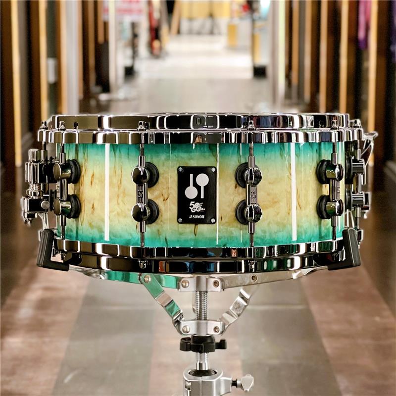 【イケベ楽器店創業50周年記念モデル】SQ2 System Snare Drum - Maple Vintage 14x6 - Blue Burst on Scandinavian Birch [No.22773] SONOR (新品)