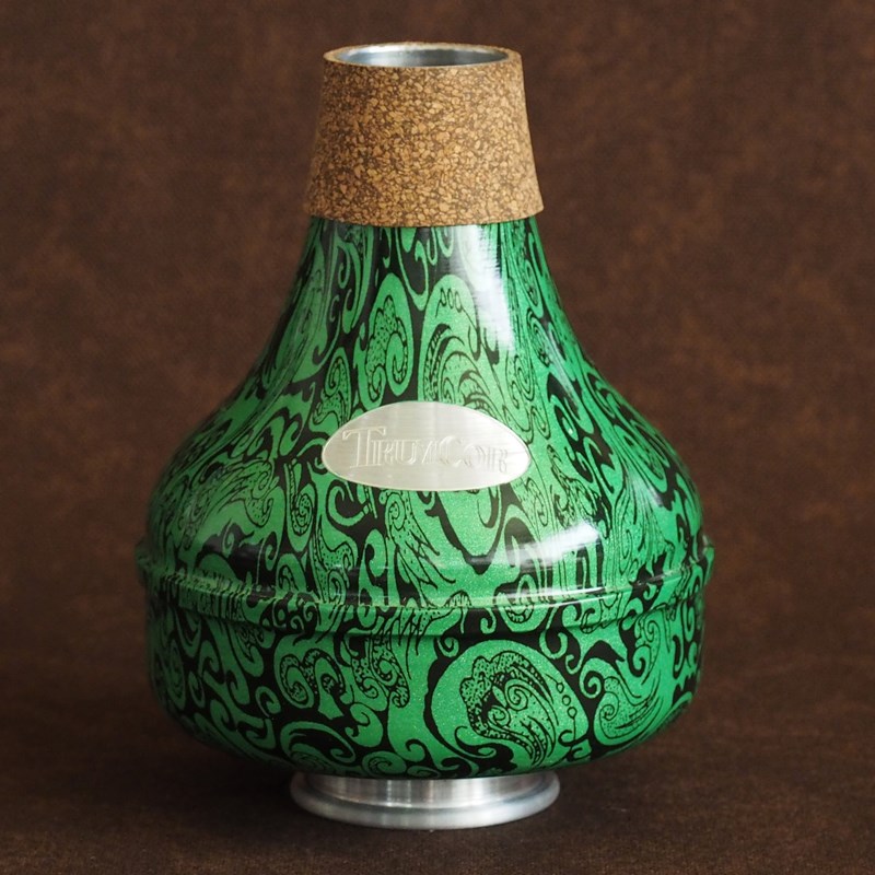 【大決算セール】トランコア / 《Doc-Ouflage》 Zinger DCZ-023 (Black Swirls / Green) ワウワウ トランペット用 ミュート TrumCor (新品)｜イケベ楽器ショップ