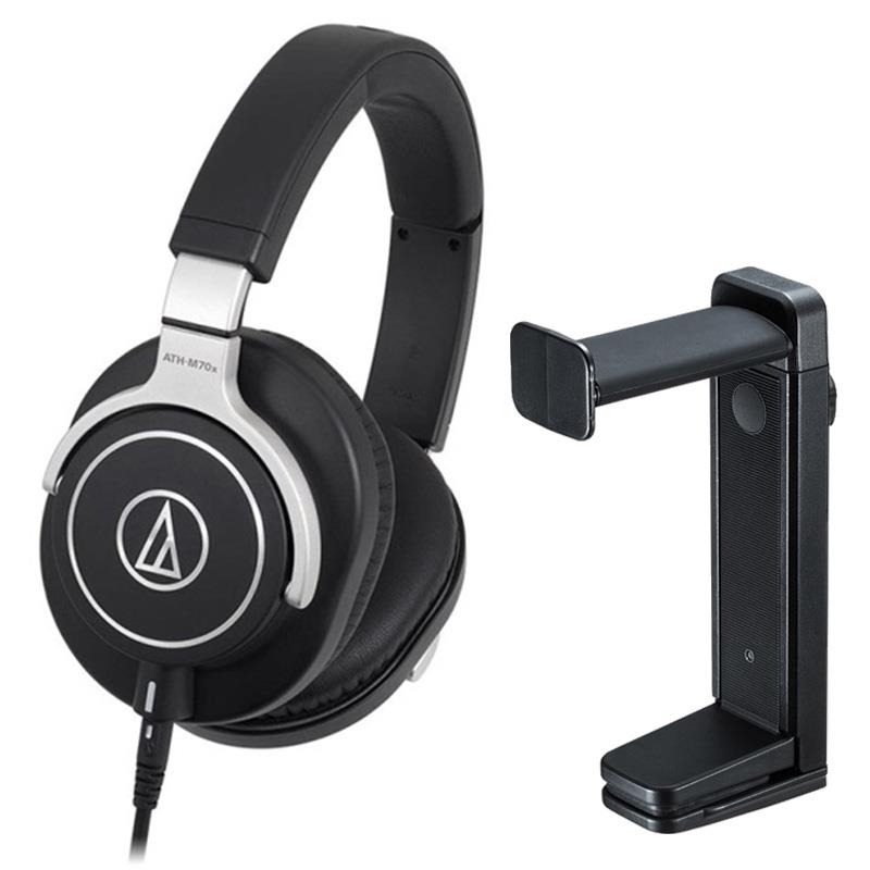 【クリエイター応援キャンペーン】ATH-M70x+サンワサプライ PDA-STN25BK ヘッドフォンハンガーセット (オーディオテクニカ)(密閉型)(モニターヘッドホン)(サンワサプライ)(ヘッドホンスタンド) audio-technica (新品)
