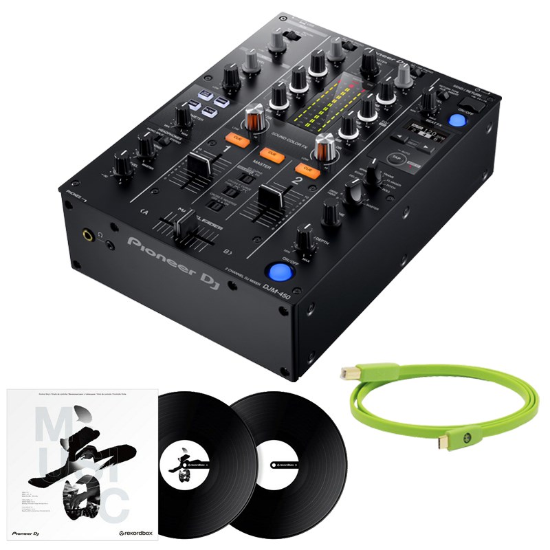 DJM-450 + コントロールヴァイナルRB-VD2-K + 高品質USBケーブルSET Pioneer DJ (新品)