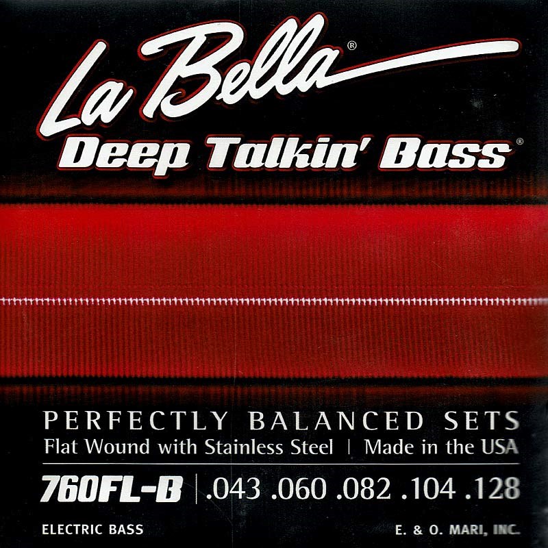 760FL-B / Flat Wound Stainless Steel Bass Strings [5strings] La Bella (新品)