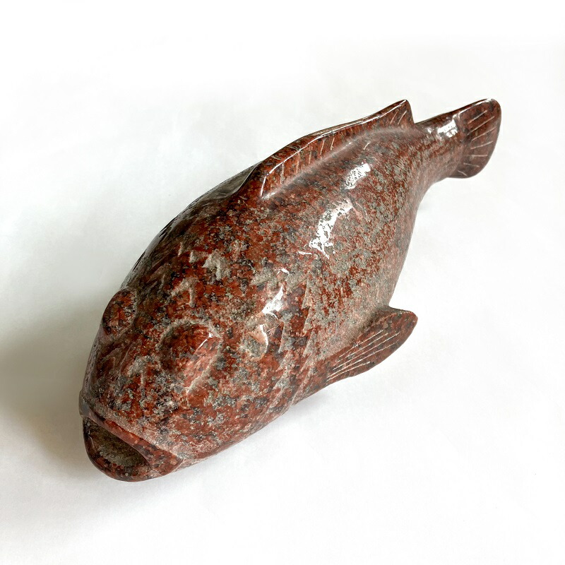 鯉の置物　御影石 鯉の置物 御影石