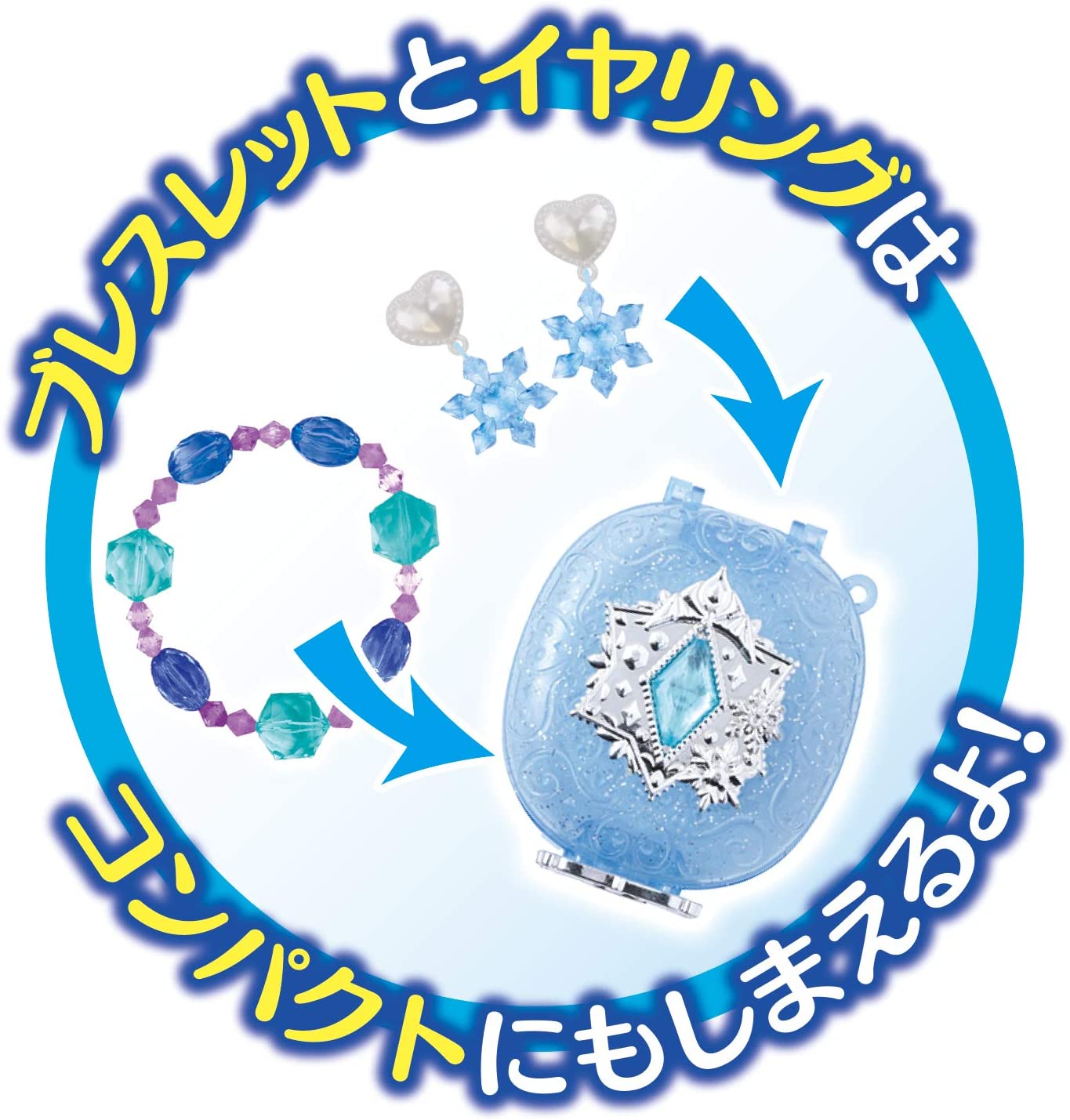 日本 MARUKA - 迪士尼 Disney 冰雪奇緣 Frozen 化妝台+飾品玩具