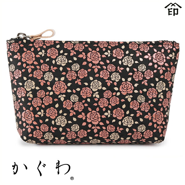 ギフト プレゼント 実用的 甲州印伝 ≪ 印傳屋 ≫「 8408 かぐわ・ポーチ 」 レディース 女性 和風 和装 贈り物 革小物 和小物 伝統工芸品 印伝 上原勇七
