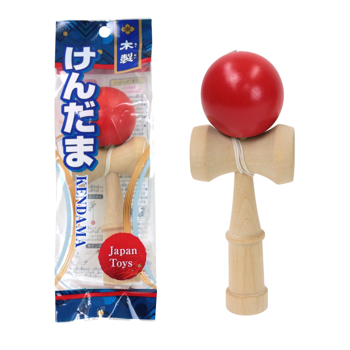 楽天市場】けん玉 赤 木製 ヒモ付 けんだま 剣玉 学校 イベント