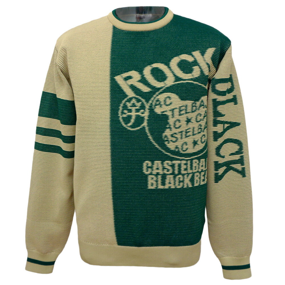 ４０％OFF 秋冬 カステルバジャック ROCK&times;POP 軽い丸首セーター (ベージュ&times;グリーン) (M)(L)(LL) SW*02723446115012【25/8/22】【ポリエステルニット】【軽量】【CASTELBAJAC/メンズ/服/取扱店/ゴルフ】【スポーツ】【対応】【楽ギフ_包装】｜池田洋品店