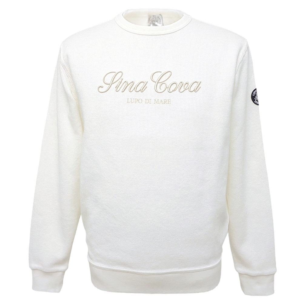 定番 シナコバ 畦調ダブルフェイス 丸首トレーナー (白) (M)(L)(LL)(K)TR*0110000110110【25/9/29】【クルーネック】【キング】【大きいサイズ】【マリン】【SINACOVA】【sinacova】 シナコバ　ショップ【ゴルフ】【スポーツ】【楽ギフ_包装】｜池田洋品店