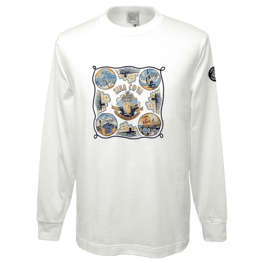 ４０％OFF 秋冬 シナコバ 海のバンダナpt 長袖丸首Ｔシャツ (白) (M)(L)(LL)(K)TS*0124220010100【25/8/19】【天竺】【綿織物ティーシャツ】【第一人者】【惜しみ無い大いさ】【米国海兵隊員】【SINACOVA】【sinacova】 シナコバ 販売店【ゴルフ】【運動競技】【楽ギフ_荷造り】 メンズファッション-トップス