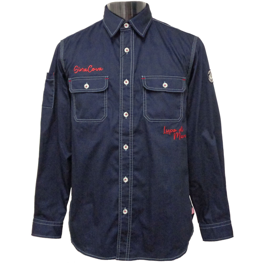 90s SINA COVA チェック ウールシャツジャケット シナコバ 刺繍 シナコバ（SINA COVA）春夏コレクション