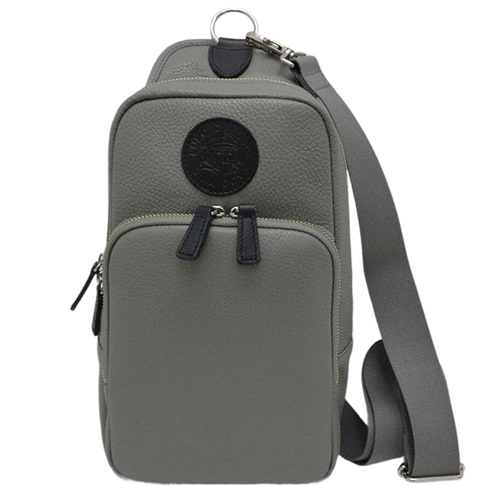シナコバ 牛革 ショルダーバッグ(グレー)GD*0125277010170【25/9/26】【ボディバッグ】【レザーバッグ】【本革】【男女兼用】【SINACOVA】【ゴルフ】【スポーツ】シナコバショップ｜池田洋品店