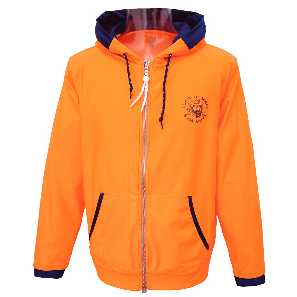 ４０％OFF 春夏 シナコバ 吸水速乾 フード付きラッシュガード (オレンジ) (L)(LL)JK*0125111010570【26/1/21】【UVカット】【耐塩素性】【パーカー】【バックプリント】【SINACOVA】【sinacova】 シナコバ　ショップ【ゴルフ】【スポーツ】【楽ギフ_包装】｜池田洋品店