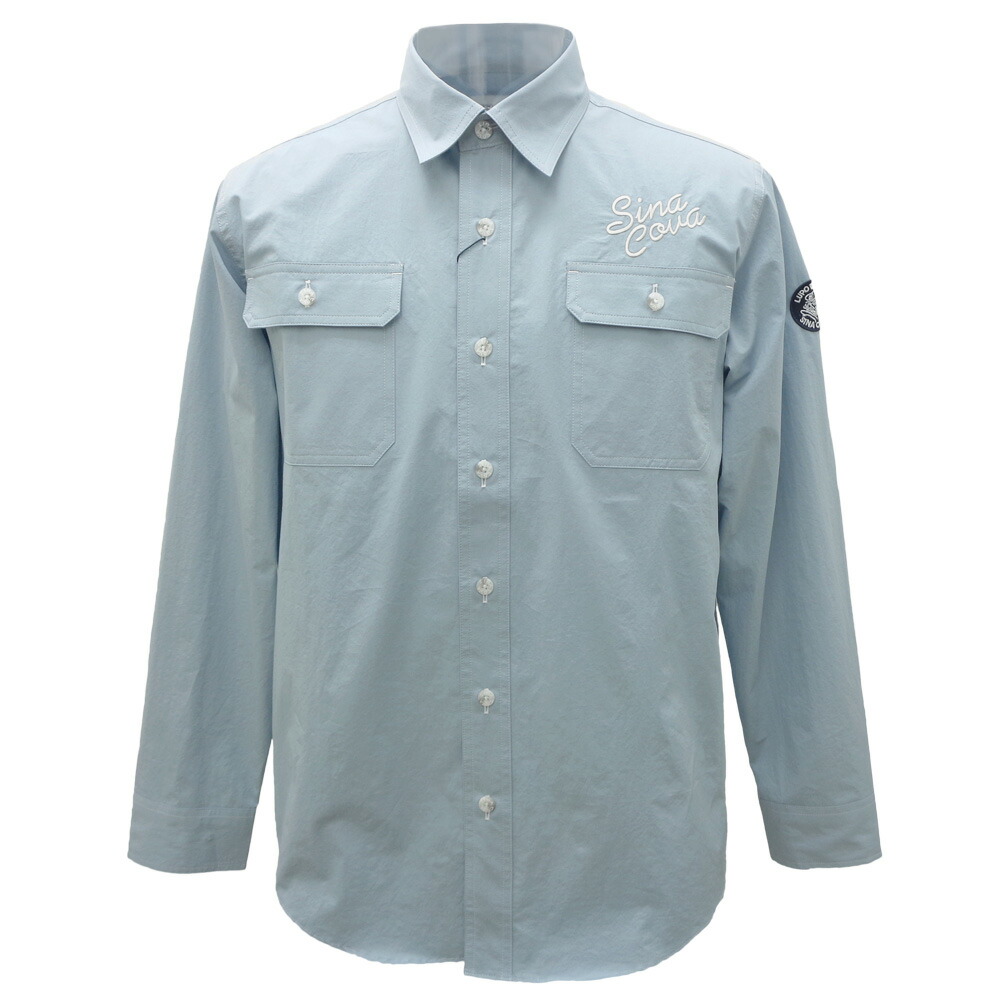 ３０％OFF 2025春夏 シナコバ CPOシャツジャケット (サックス) (M)(L)(LL) JK*0125134010230【26/1/8】【ワークシャツ】【カバーオール】【オーバーシャツ】【コットンシャツ】【SINA COVA】【ゴルフ】【sinacova】 シナコバ ショップ【対応】【ギフト包装無料】