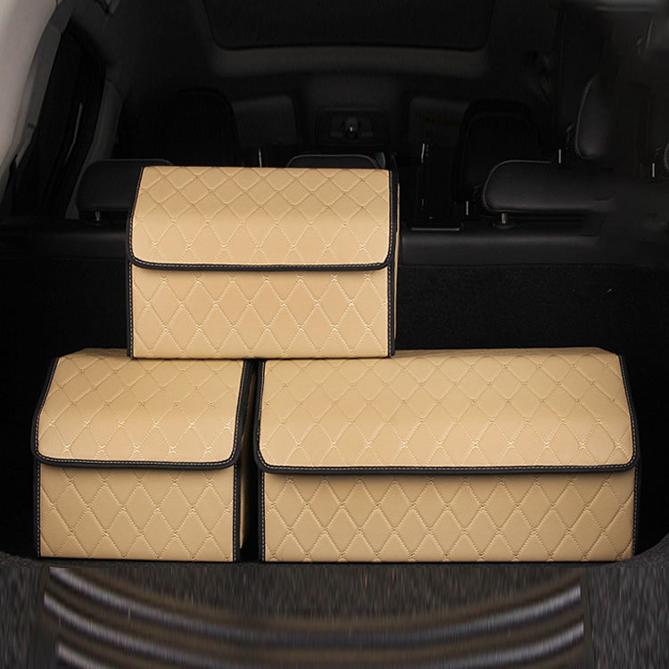 楽天市場 車用収納ボックス トランクボックス トランク 大容量 折り畳み式 カー用品 便利グッズ 収納バッグ 防水 ラゲッジルーム Puレザー Ikeike0チェスト
