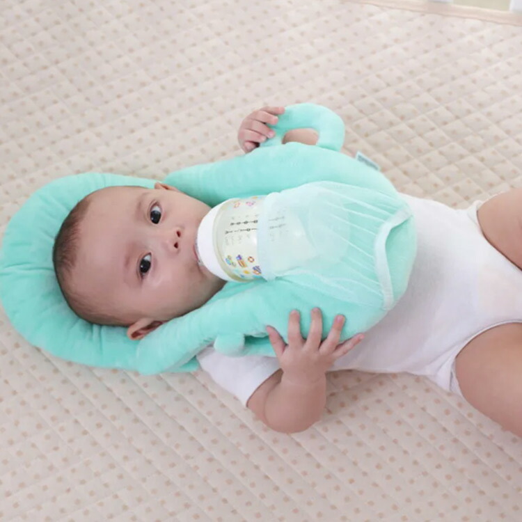 市場 授乳用クッション 赤ちゃん 乳児 マジックテープ付 枕 新生児 授乳 哺乳瓶ホルダー クッション