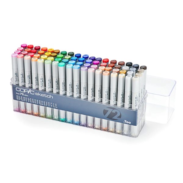 【宅配便対応】コピックスケッチ ベーシック72色SET 12502084｜名入れ文具のイケマン