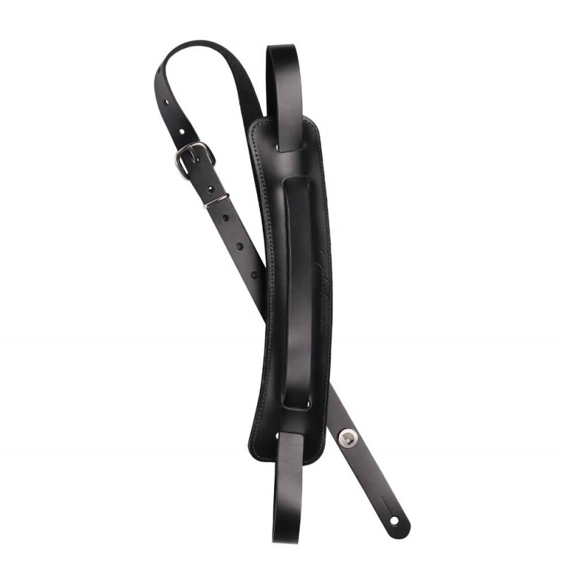 翌日配達 D’Addario John Lennon Guitar Strap [Black Leather with Shoulder Pad/19JL00]
