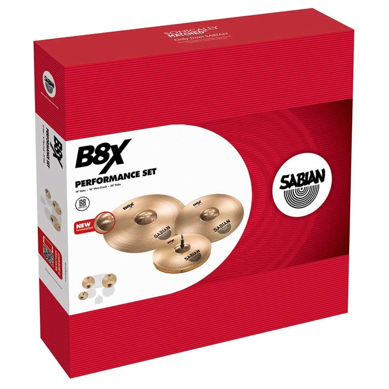 SABIAN B8X Performance Set - Ride 20，Thin Crash 16，Hats 14 [B8X-PFSET]｜イケベ楽器 イケシブ