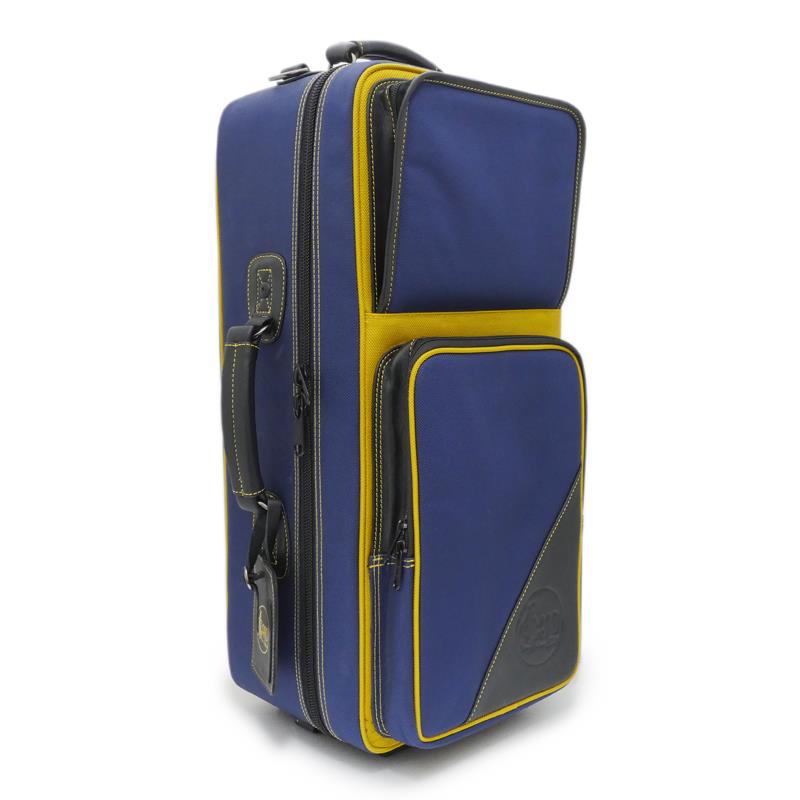 翌日配達 GARD BAGS 【春得セール】ガードバッグス / ファイバーグラス シリーズ 4-EHSNB-K トランペット用 ダブル ケース / ネイビーコーデュラ ナイロン・ブラックレザー トリム・イエローハイライト 43,758円
