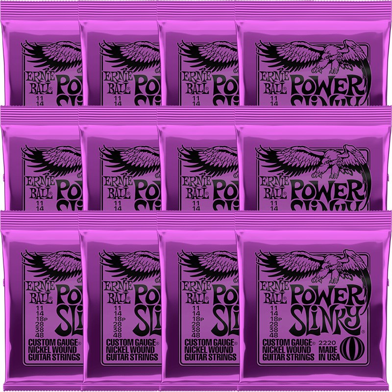 ERNIE BALL Power Slinky Nickel Wound Electric Guitar Strings 11-48 #2220 1箱  12セット入り 人気ブランドの