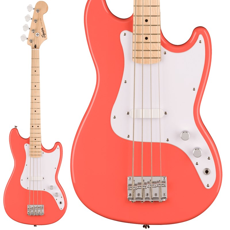 翌日配達 Squier by Fender Sonic Bronco Bass (Tahitian Coral/Maple)｜イケベ楽器 イケシブ