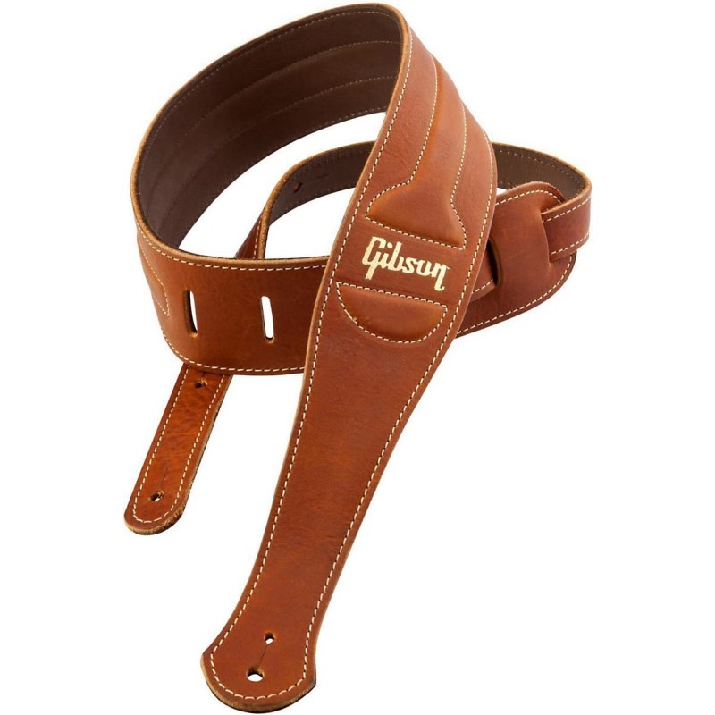 翌日配達 Gibson 【春得セール】 The Classic Leather Guitar Strap (Brown) [ASCL-BRN]