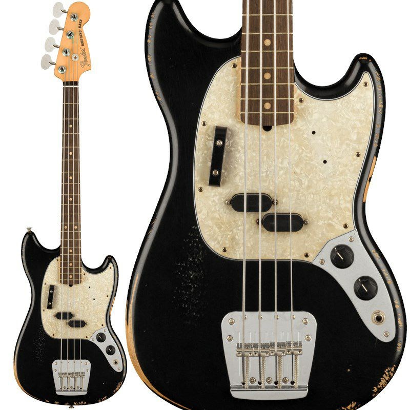 Fender MEX JMJ Road Worn Mustang Bass (Black)｜イケベ楽器 イケシブ