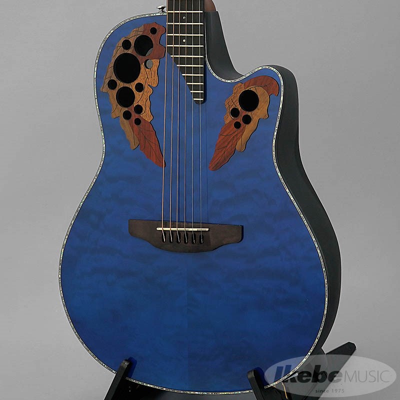 数々のアワードを受賞 Ovation Celebrity Elite Exotic Ce44p 8tq Blue Transparent Quilt Tento Promotion