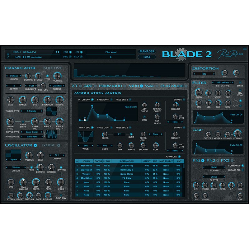 Rob Papen BLADE 2 オンライン納品専用 ※代金引換はご利用頂けません 春の新作続々